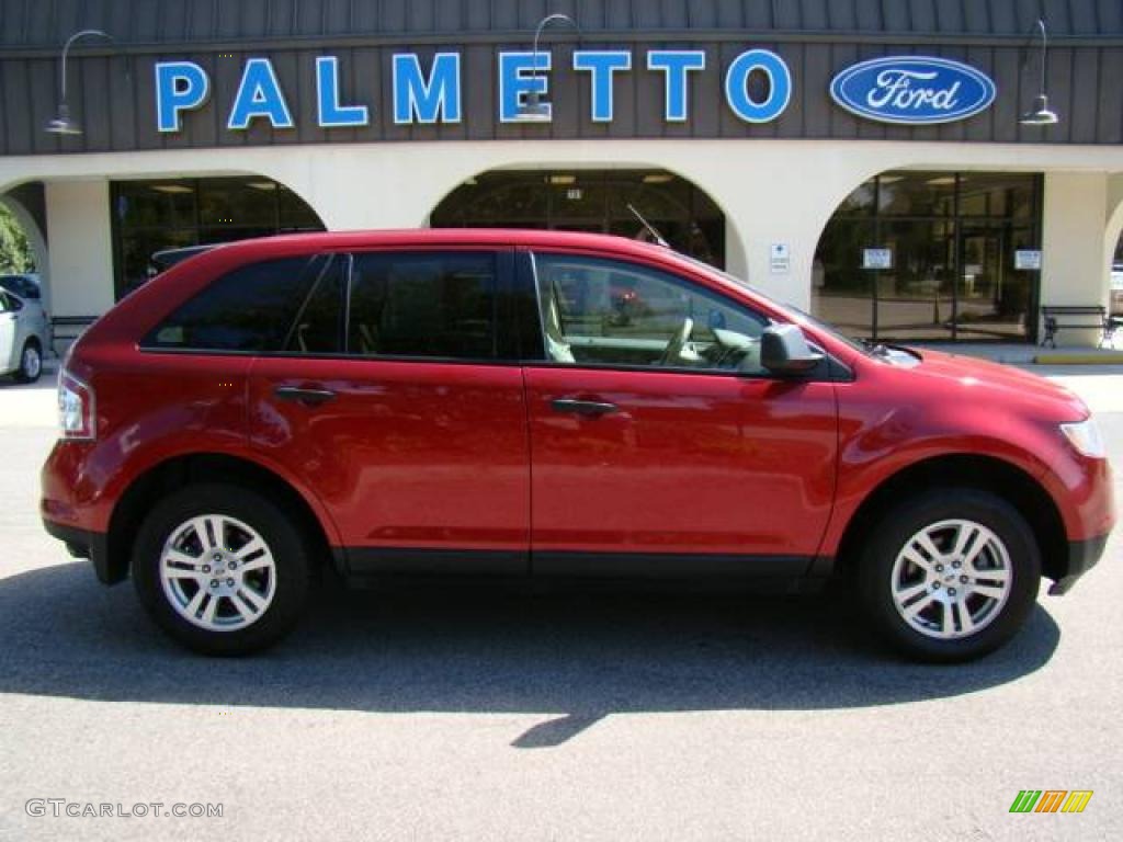 2008 Edge SE - Redfire Metallic / Medium Light Stone photo #1