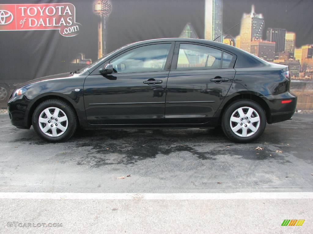 2008 MAZDA3 i Sport Sedan - Black Mica / Black photo #1