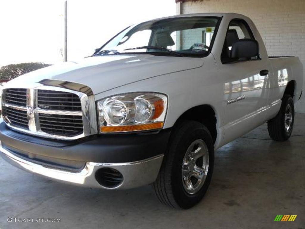 2006 Ram 1500 ST Regular Cab - Bright White / Medium Slate Gray photo #3