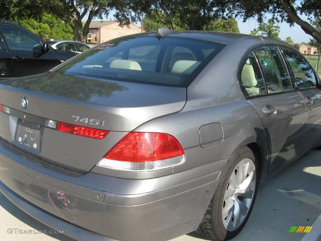 2004 7 Series 745i Sedan - Sterling Grey Metallic / Dark Beige/Beige III photo #4