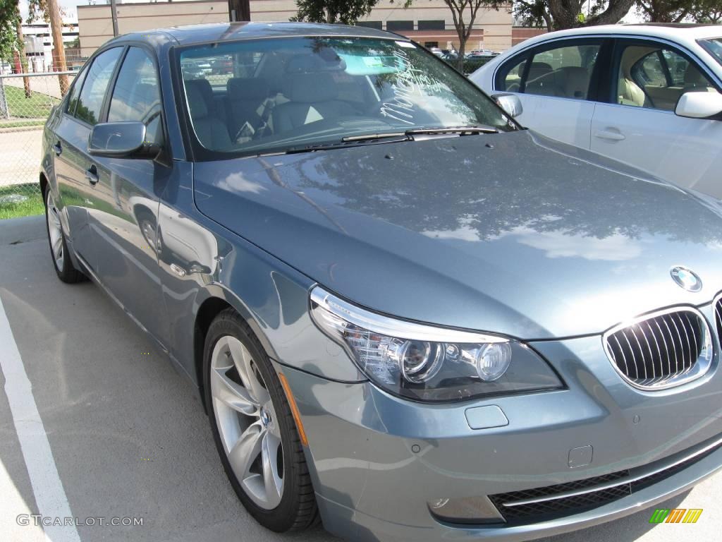 2009 5 Series 528i Sedan - Neptune Blue Metallic / Grey Dakota Leather photo #3