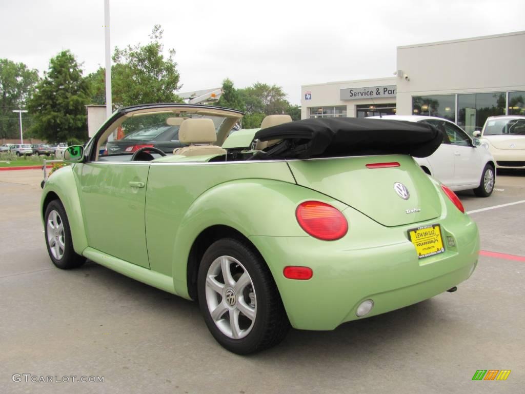 2004 New Beetle GLS 1.8T Convertible - Cyber Green Metallic / Cream Beige photo #3