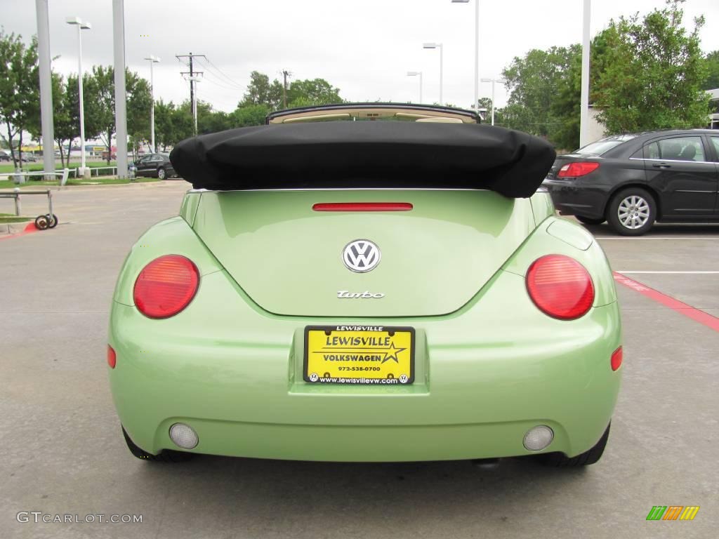 2004 New Beetle GLS 1.8T Convertible - Cyber Green Metallic / Cream Beige photo #4