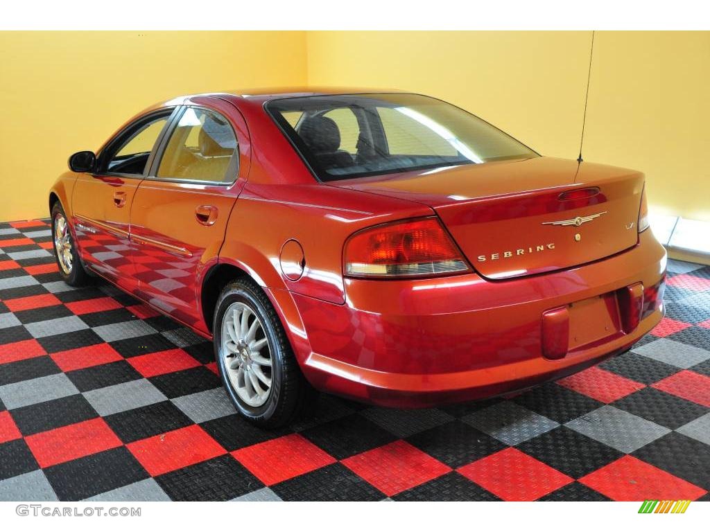 2001 Sebring LXi Sedan - Dark Garnet Red Pearlcoat / Dark Slate Gray photo #4