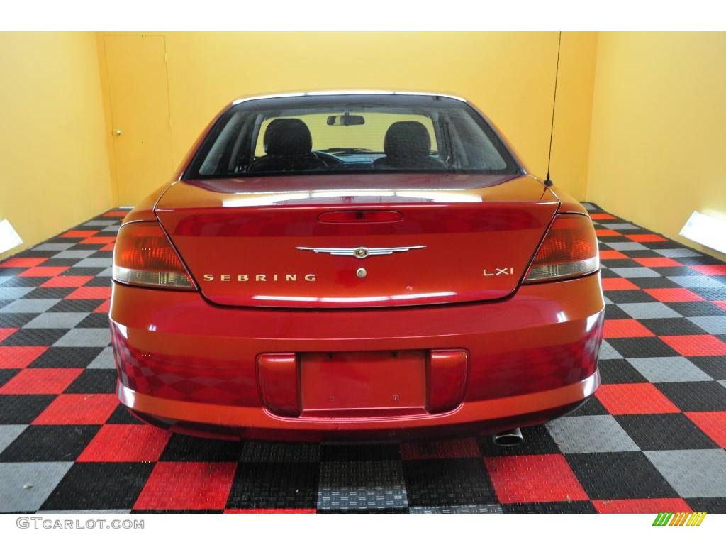 2001 Sebring LXi Sedan - Dark Garnet Red Pearlcoat / Dark Slate Gray photo #5
