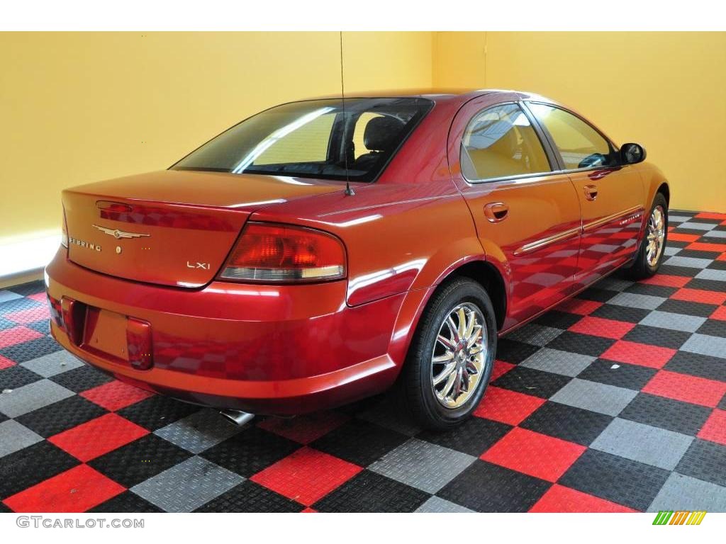 2001 Sebring LXi Sedan - Dark Garnet Red Pearlcoat / Dark Slate Gray photo #24