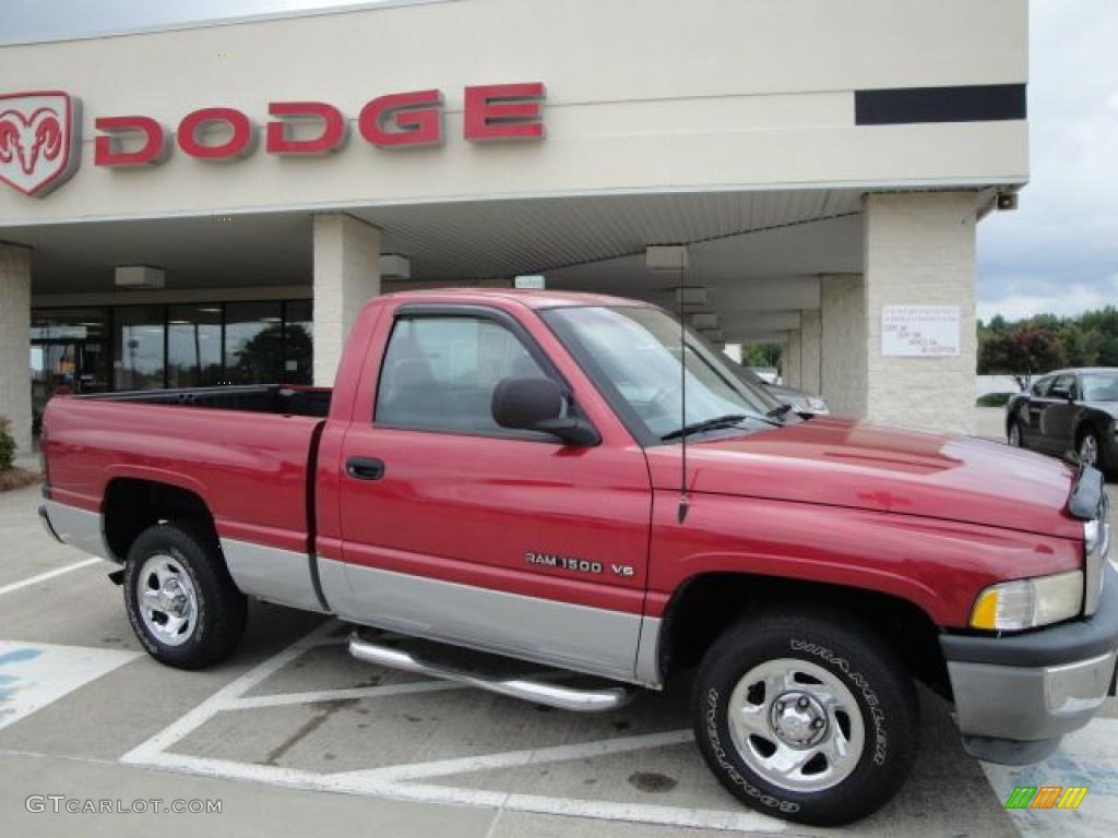 1998 Ram 1500 Regular Cab - Radiant Fire Pearl / Gray photo #3