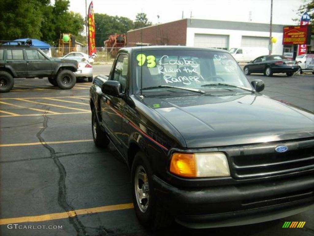 1993 Ranger Splash Regular Cab - Raven Black / Grey photo #2
