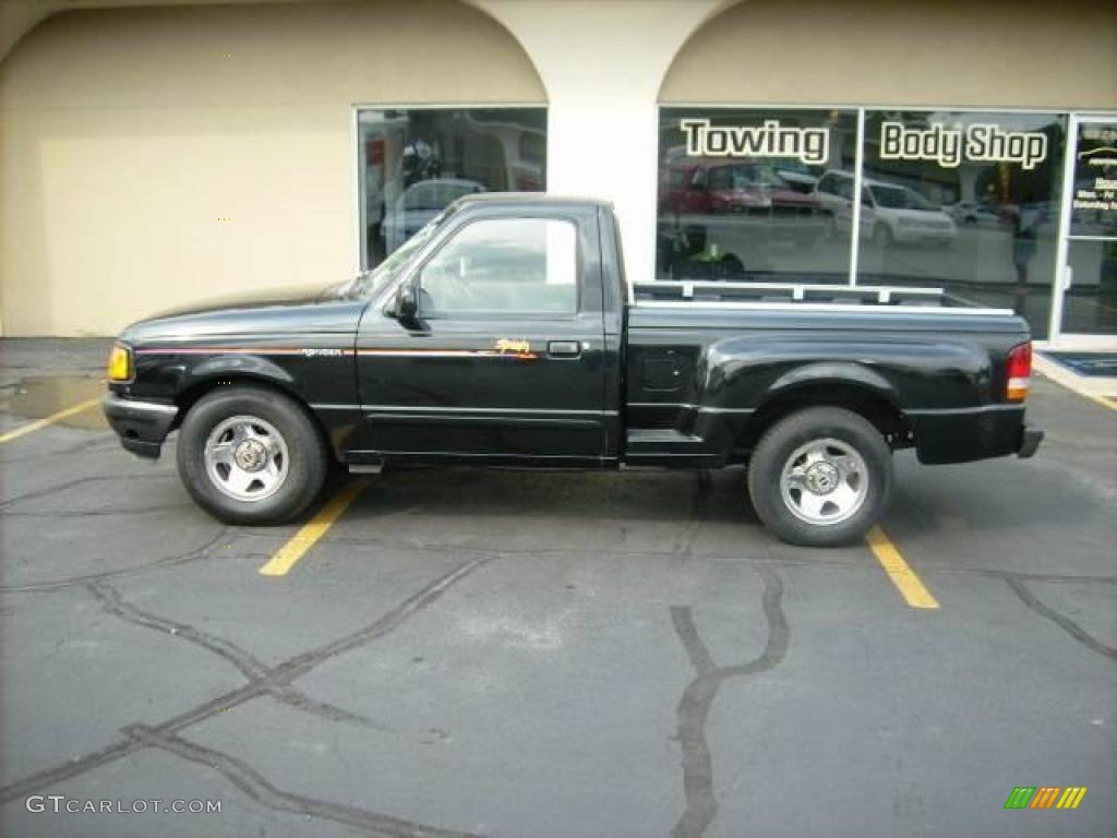 1993 Ranger Splash Regular Cab - Raven Black / Grey photo #7
