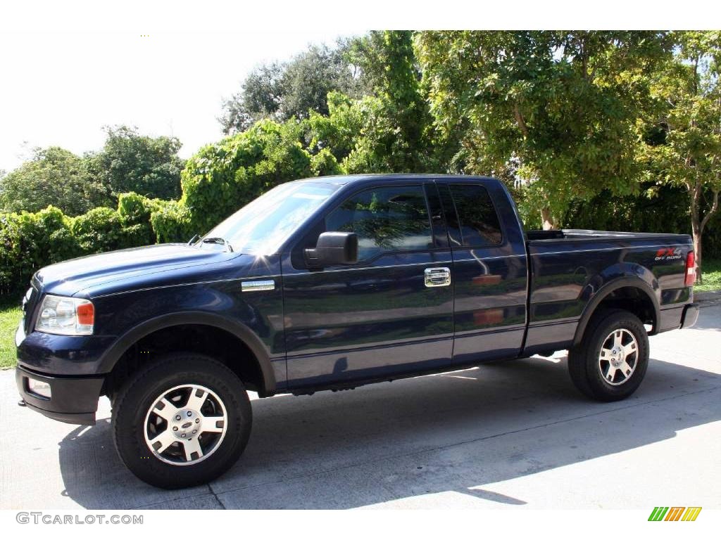 2004 F150 FX4 SuperCab 4x4 - True Blue Metallic / Black/Medium Flint photo #2