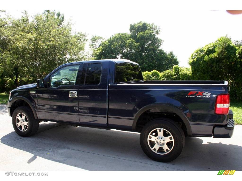 2004 F150 FX4 SuperCab 4x4 - True Blue Metallic / Black/Medium Flint photo #3