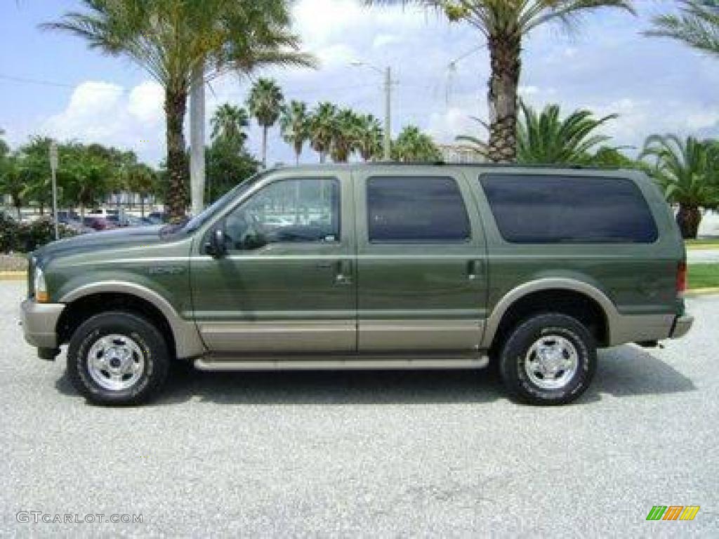 2004 Excursion Eddie Bauer 4x4 - Estate Green Metallic / Medium Parchment photo #20