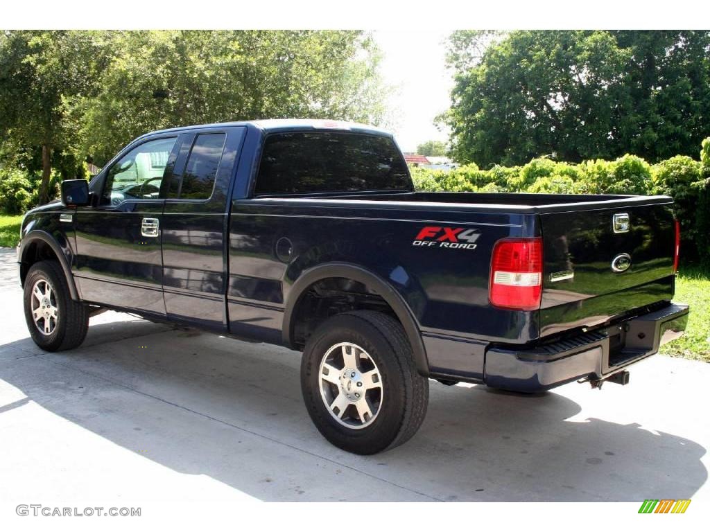 2004 F150 FX4 SuperCab 4x4 - True Blue Metallic / Black/Medium Flint photo #4