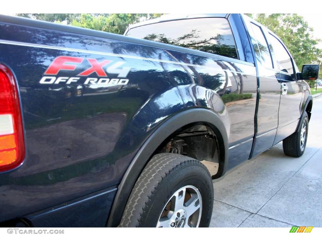 2004 F150 FX4 SuperCab 4x4 - True Blue Metallic / Black/Medium Flint photo #15