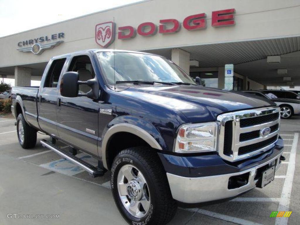 2006 F350 Super Duty Lariat FX4 Crew Cab 4x4 - True Blue Metallic / Tan photo #1