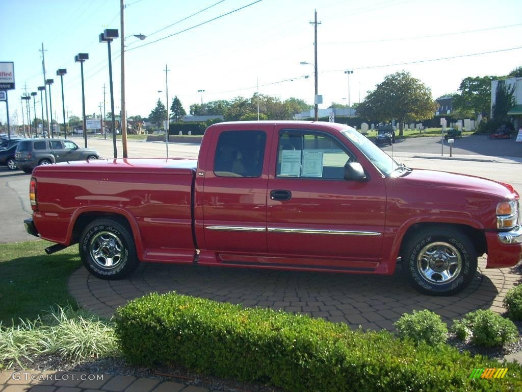 2003 Sierra 1500 SLE Extended Cab - Fire Red / Dark Pewter photo #5