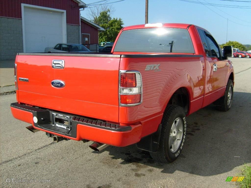 2006 F150 STX Regular Cab 4x4 - Bright Red / Medium Flint photo #5