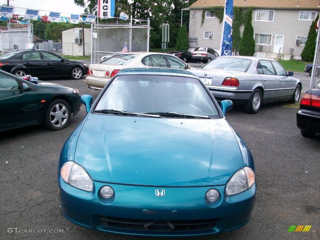 1995 Del Sol S - Paradise Blue Green Pearl / Black photo #3