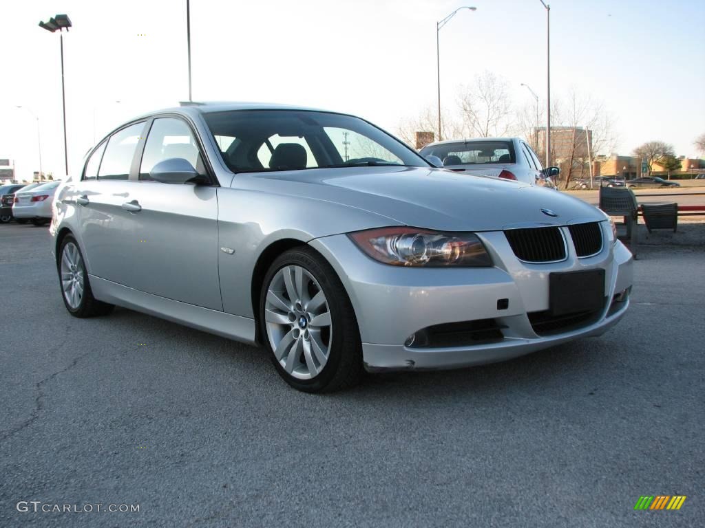 2006 3 Series 325i Sedan - Titanium Silver Metallic / Black photo #4