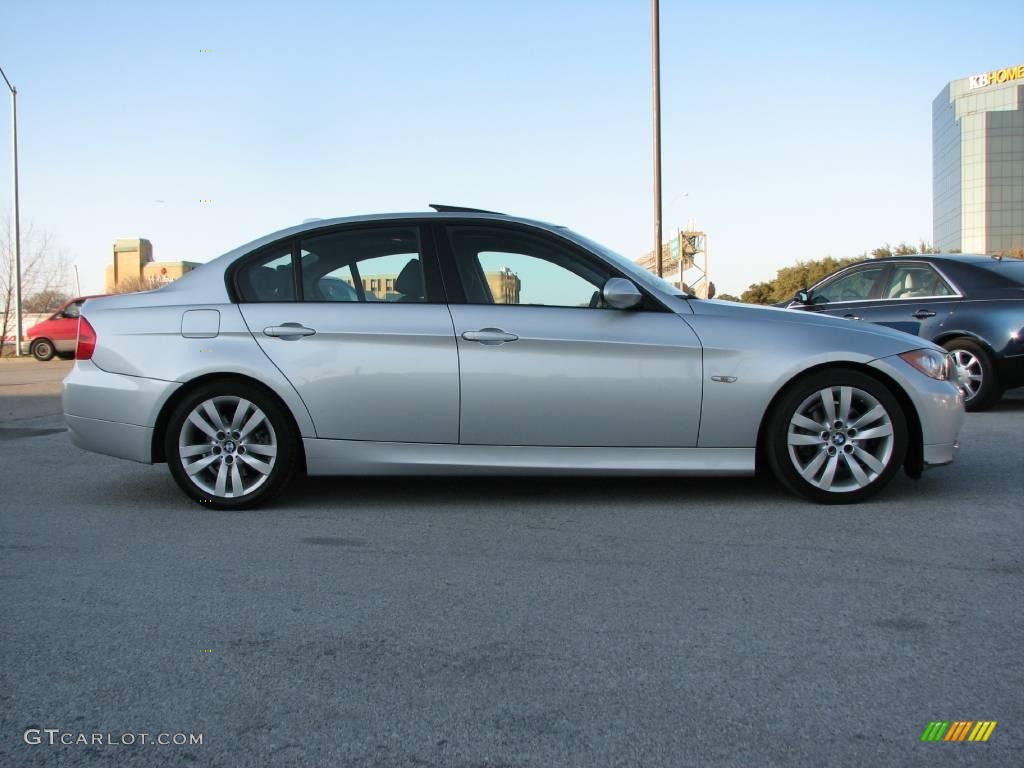 2006 3 Series 325i Sedan - Titanium Silver Metallic / Black photo #5