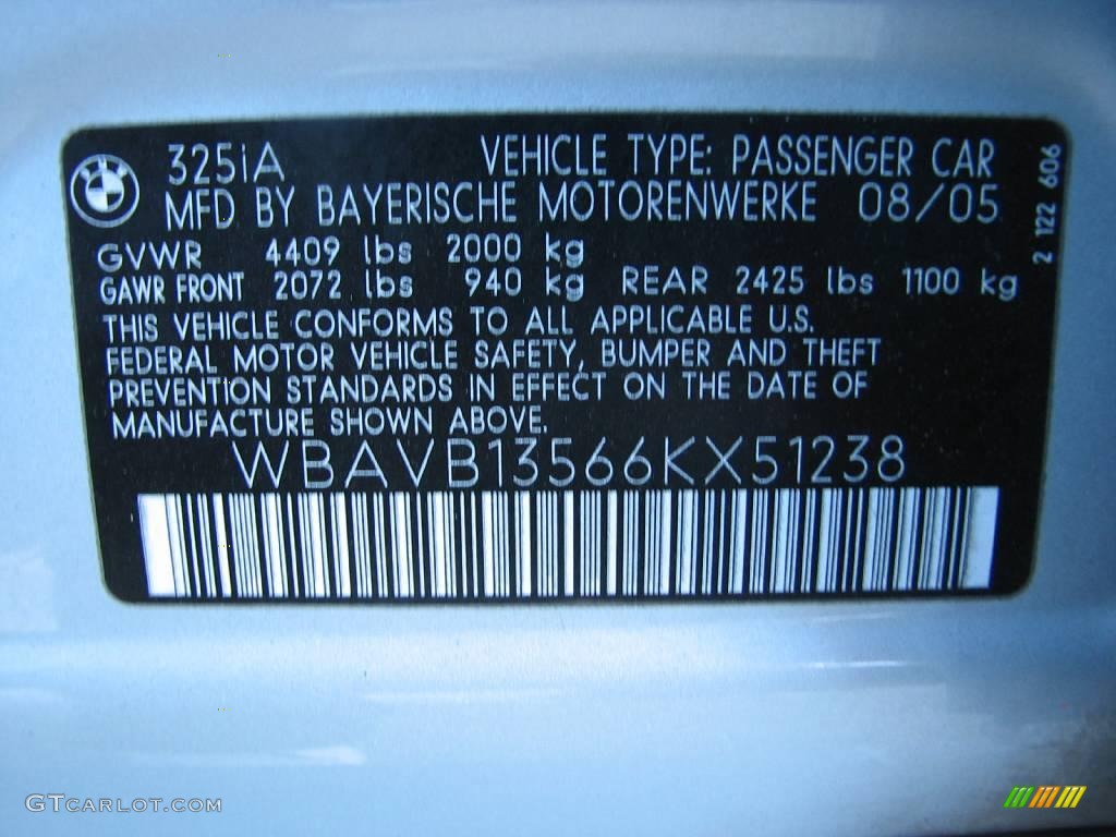 2006 3 Series 325i Sedan - Titanium Silver Metallic / Black photo #15