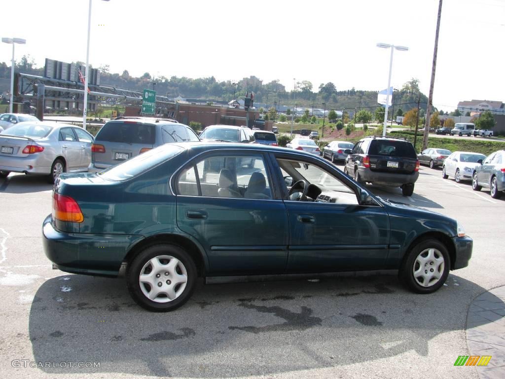 1998 Civic EX Sedan - Cypress Green Pearl / Beige photo #8