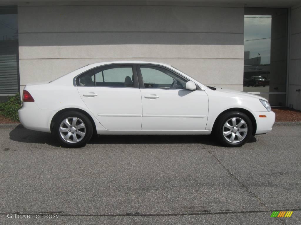 2008 Optima LX V6 - Clear White / Beige photo #2