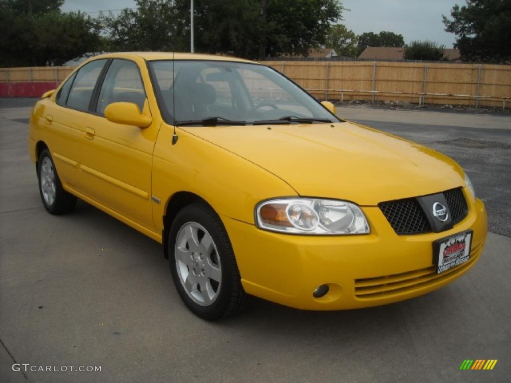 2006 Sentra 1.8 S Special Edition - Sunburst Yellow / Charcoal photo #3