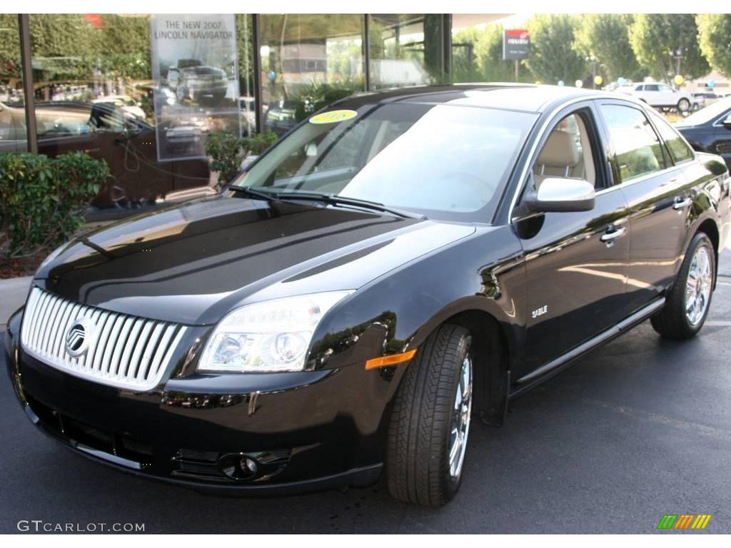 2008 Sable Premier AWD Sedan - Black / Medium Light Stone photo #1