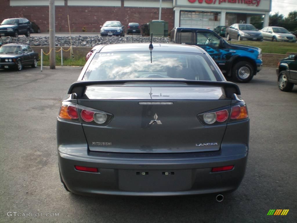 2010 Lancer DE - Graphite Gray Pearl / Black photo #8