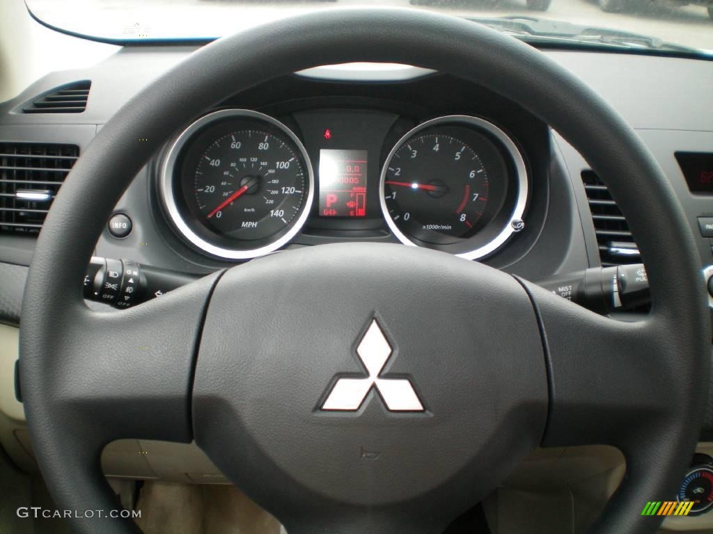 2010 Lancer DE - Wicked White Metallic / Beige photo #5