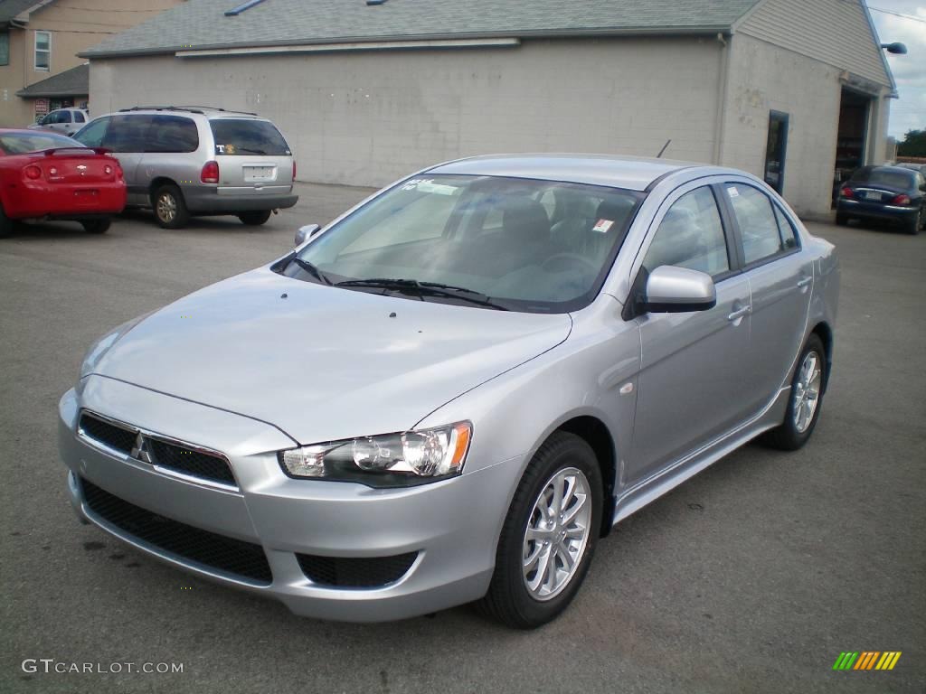 2010 Lancer ES - Apex Silver Metallic / Black photo #1
