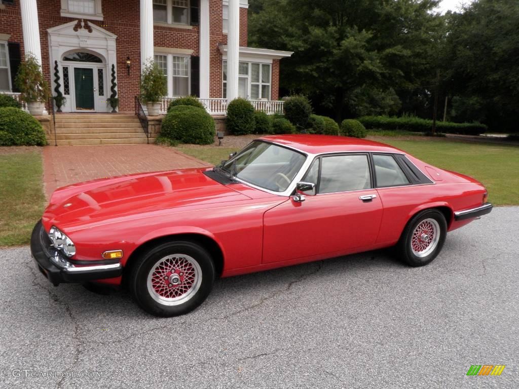 1990 XJ XJS Rouge Collection Coupe - Signal Red / Beige/Red photo #3