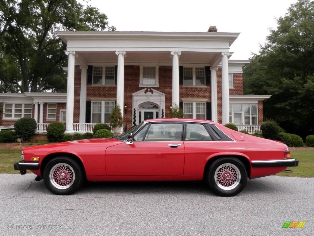 1990 XJ XJS Rouge Collection Coupe - Signal Red / Beige/Red photo #4