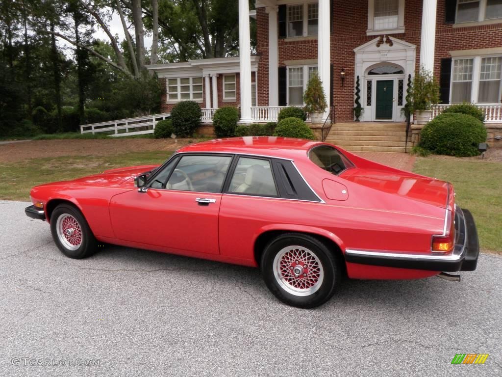 1990 XJ XJS Rouge Collection Coupe - Signal Red / Beige/Red photo #5