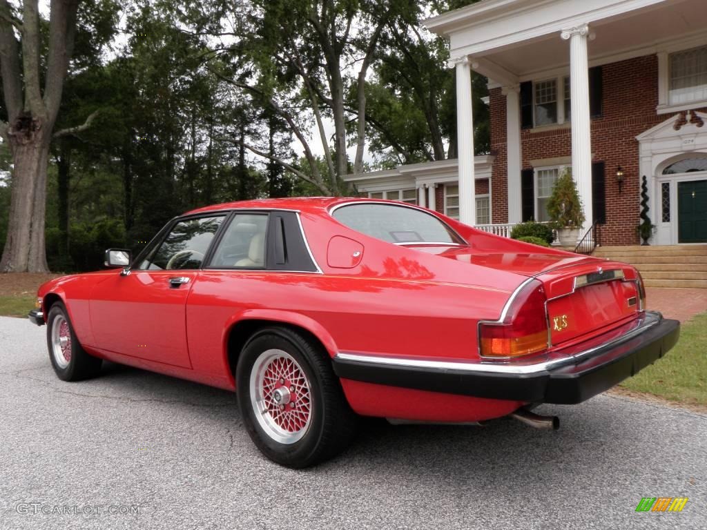 1990 XJ XJS Rouge Collection Coupe - Signal Red / Beige/Red photo #6