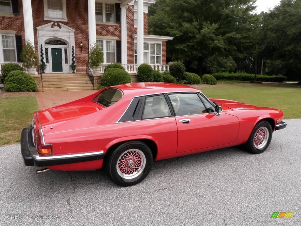 1990 XJ XJS Rouge Collection Coupe - Signal Red / Beige/Red photo #11