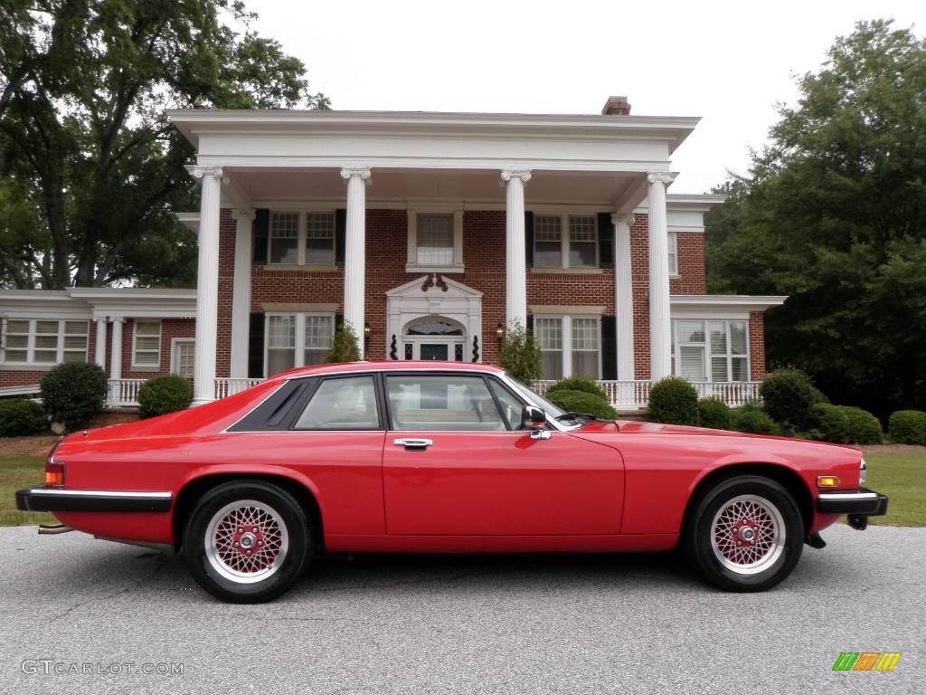 1990 XJ XJS Rouge Collection Coupe - Signal Red / Beige/Red photo #12