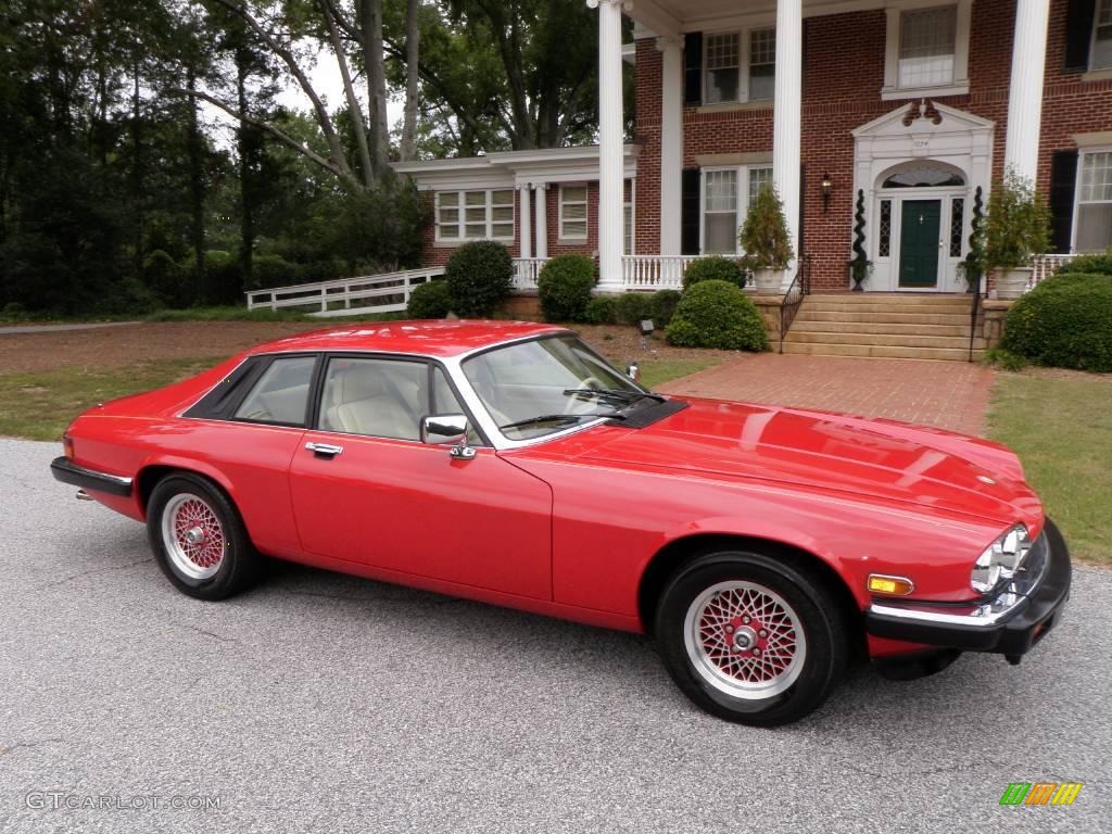 1990 XJ XJS Rouge Collection Coupe - Signal Red / Beige/Red photo #13