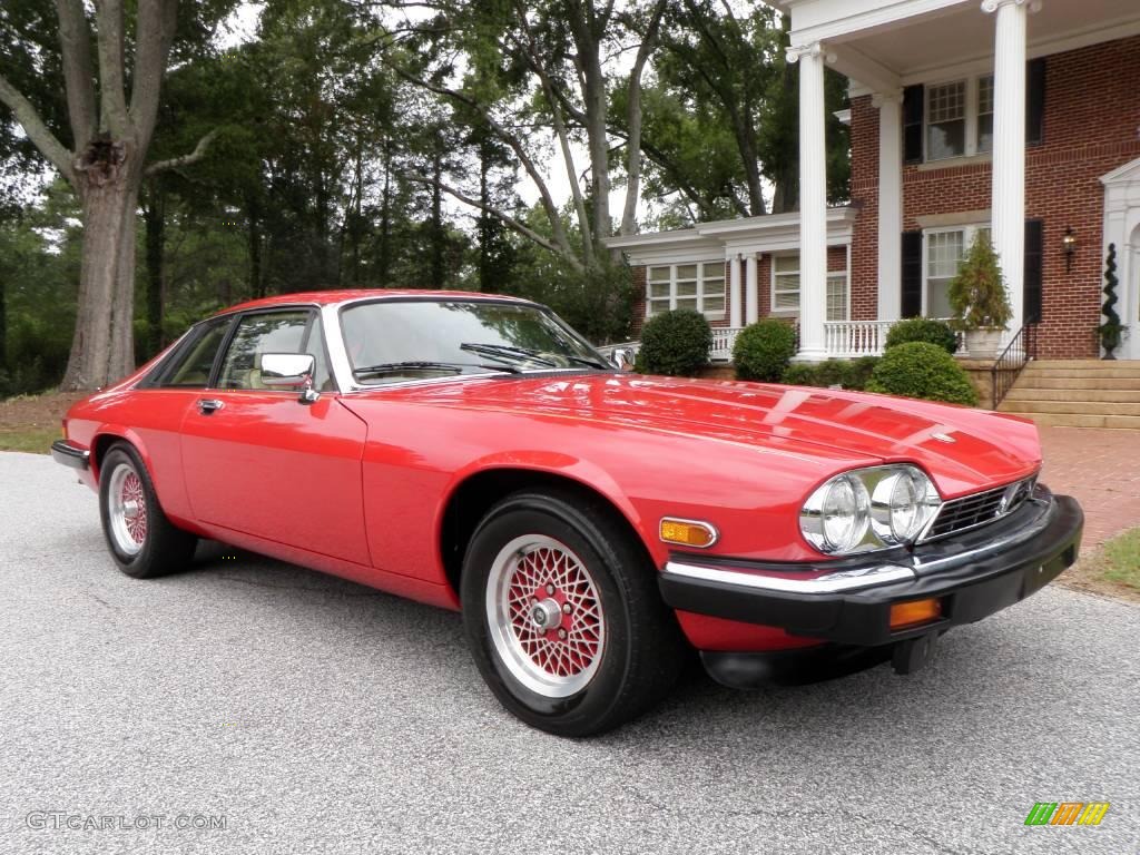 1990 XJ XJS Rouge Collection Coupe - Signal Red / Beige/Red photo #14