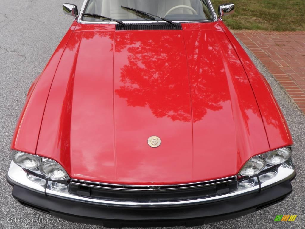 1990 XJ XJS Rouge Collection Coupe - Signal Red / Beige/Red photo #17