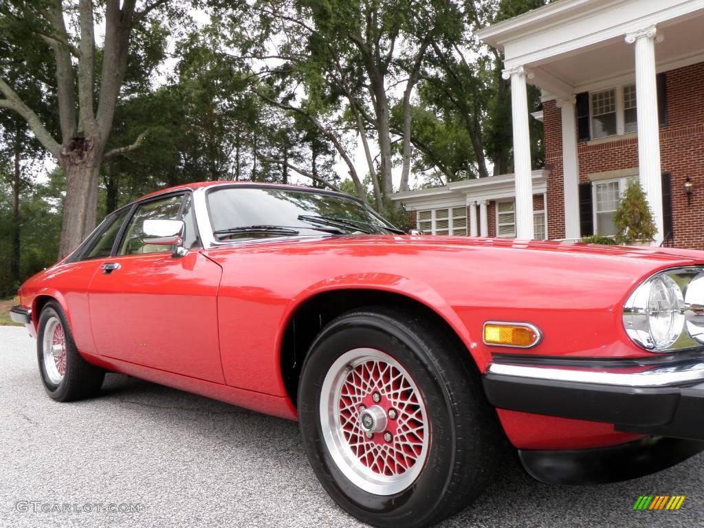1990 XJ XJS Rouge Collection Coupe - Signal Red / Beige/Red photo #20