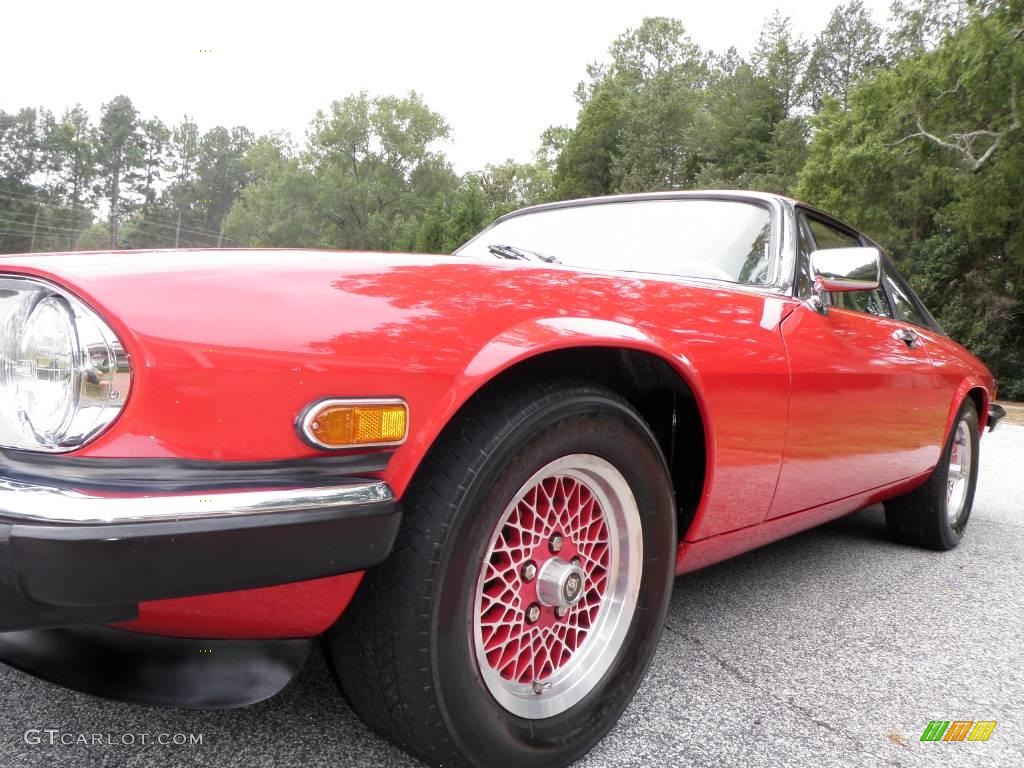 1990 XJ XJS Rouge Collection Coupe - Signal Red / Beige/Red photo #21