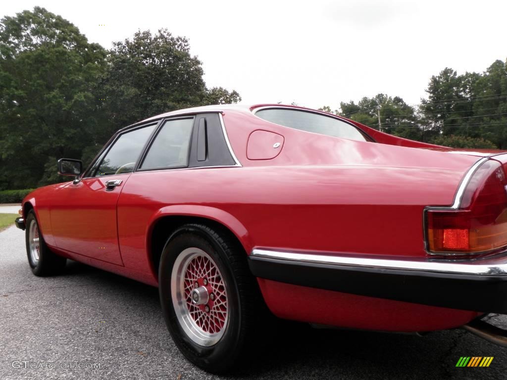 1990 XJ XJS Rouge Collection Coupe - Signal Red / Beige/Red photo #24