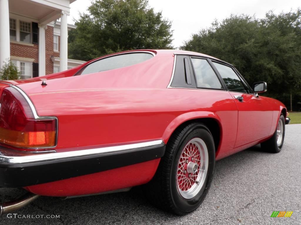 1990 XJ XJS Rouge Collection Coupe - Signal Red / Beige/Red photo #25