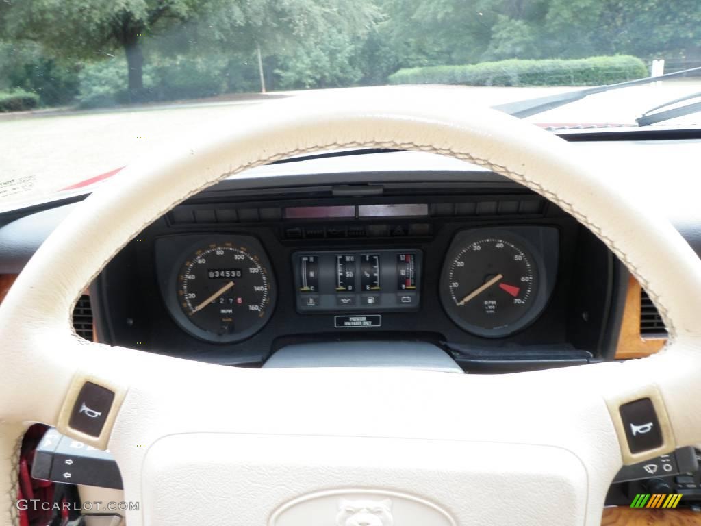 1990 XJ XJS Rouge Collection Coupe - Signal Red / Beige/Red photo #43