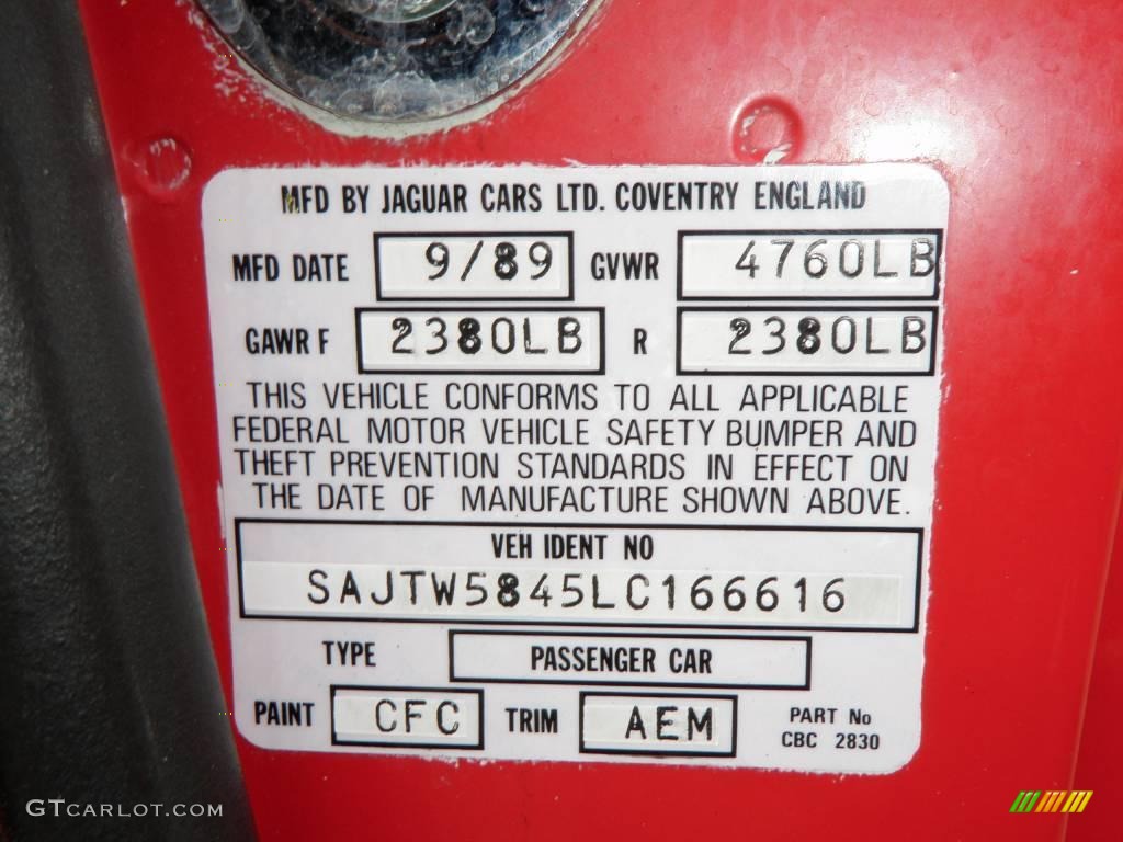 1990 XJ XJS Rouge Collection Coupe - Signal Red / Beige/Red photo #52