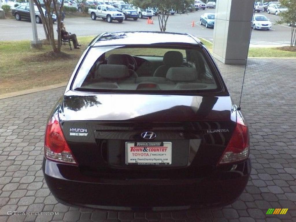 2006 Elantra GLS Sedan - Ebony Black / Gray photo #4