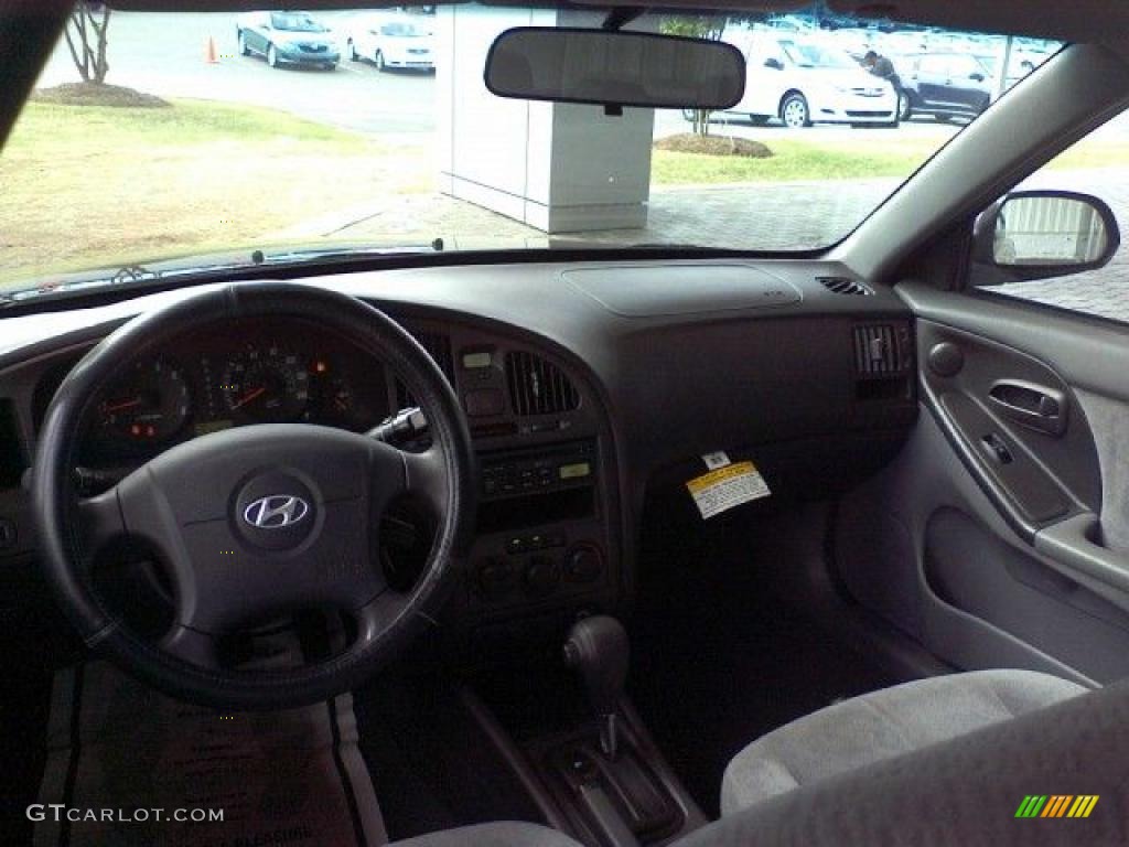 2006 Elantra GLS Sedan - Ebony Black / Gray photo #5