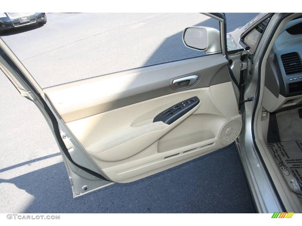 2008 Civic LX Sedan - Borrego Beige Metallic / Ivory photo #12